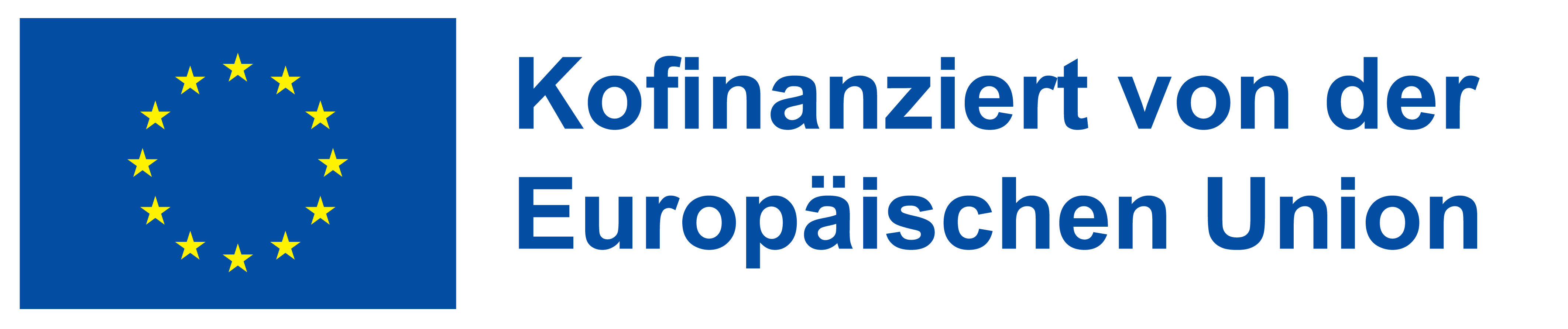 Kofinanziert von der EU mit Europaflagge
